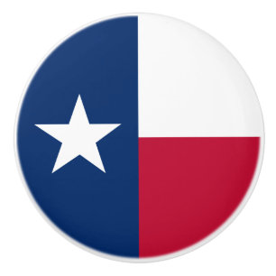 Bouton De Porte En Céramique Drapeau du Texas