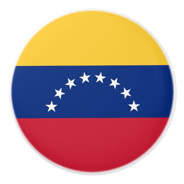 Bouton De Porte En Céramique Drapeau du Venezuela (Devant)