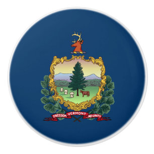 Bouton De Porte En Céramique Drapeau du Vermont