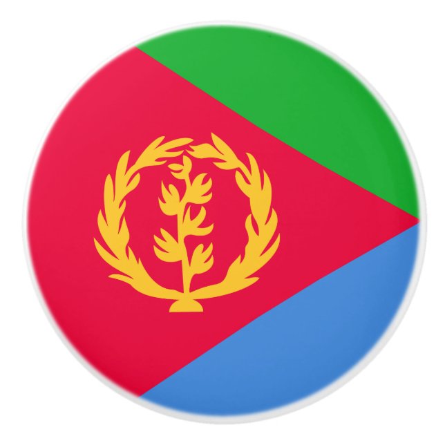 Bouton De Porte En Céramique Drapeau Érythrée (Devant)
