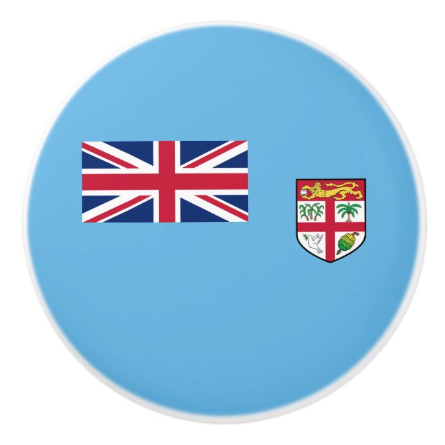 Bouton De Porte En Céramique Drapeau Fidji (Devant)
