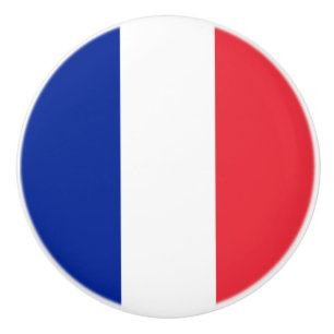 Bouton De Porte En Céramique Drapeau français (France)