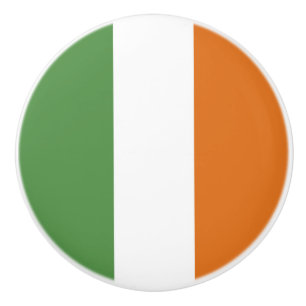 Bouton De Porte En Céramique Drapeau irlandais
