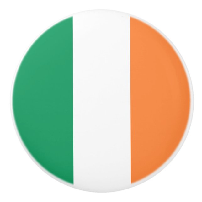 Bouton De Porte En Céramique Drapeau irlandais (Devant)