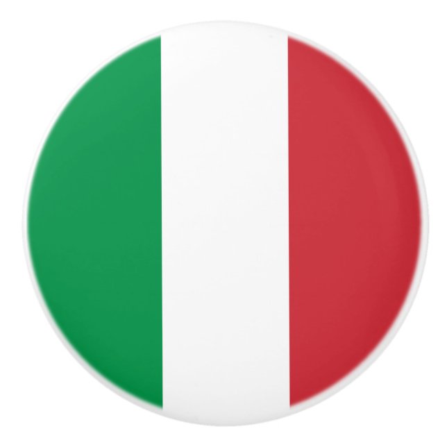 Bouton De Porte En Céramique Drapeau Italie (Devant)