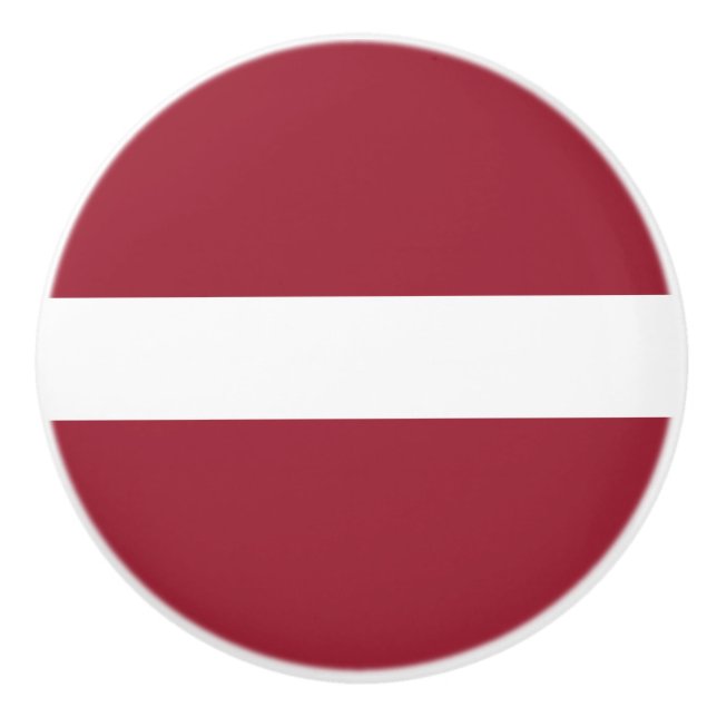 Bouton De Porte En Céramique Drapeau Lettonie (Devant)