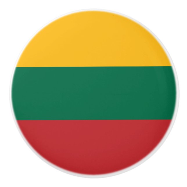 Bouton De Porte En Céramique Drapeau Lituanie (Devant)