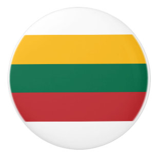 Bouton De Porte En Céramique Drapeau lituanien