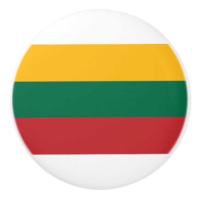 Bouton De Porte En Céramique Drapeau lituanien (Devant)