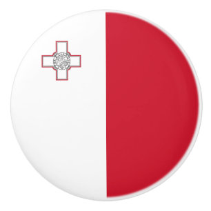 Bouton De Porte En Céramique Drapeau Malte