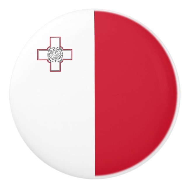 Bouton De Porte En Céramique Drapeau Malte (Devant)