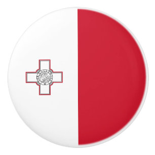 Bouton De Porte En Céramique Drapeau Malte