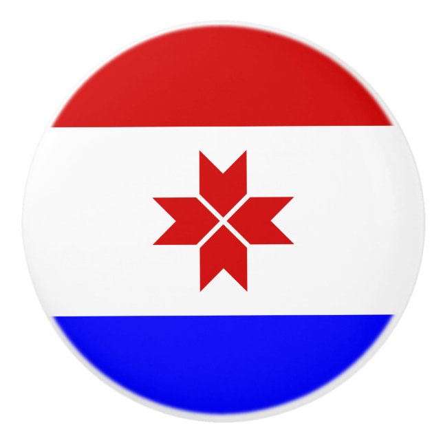 Bouton De Porte En Céramique Drapeau Mordovia (Devant)