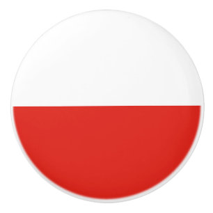 Bouton De Porte En Céramique Drapeau polonais