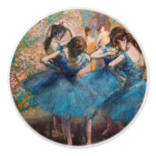 Bouton De Porte En Céramique Edgar Degas - Danseurs en bleu
