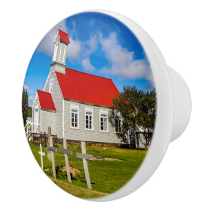 Bouton De Porte En Céramique Église islandaise