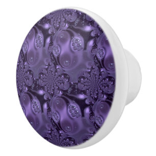 Bouton De Porte En Céramique Élégant liquide Royal violet