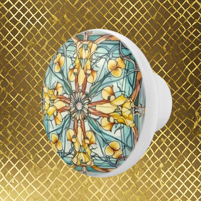 Bouton De Porte En Céramique élégant motif Art nouveau (Créateur téléchargé)