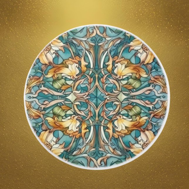Bouton De Porte En Céramique élégant motif Art nouveau (Créateur téléchargé)
