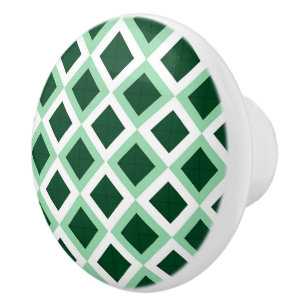 Bouton De Porte En Céramique Élégant motif vert