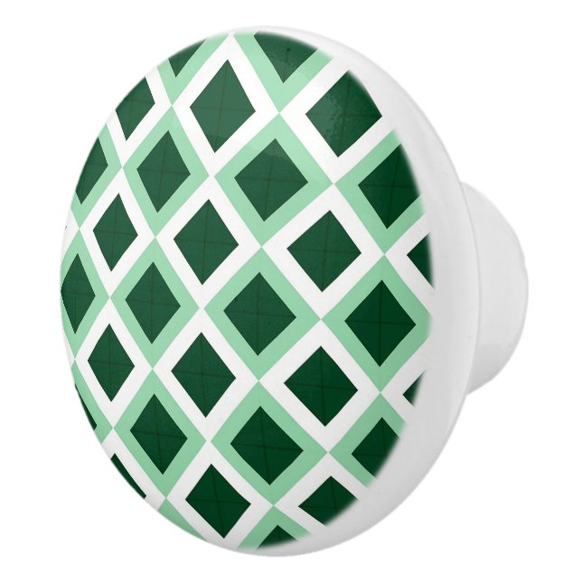 Bouton De Porte En Céramique Élégant motif vert (Droite)