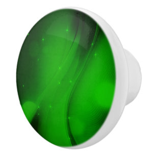 Bouton De Porte En Céramique Émeraude