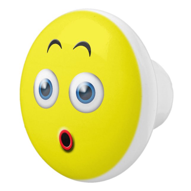 Bouton De Porte En Céramique Emoji du visage surpris (Droite)