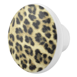 Bouton De Porte En Céramique Empreinte de léopard