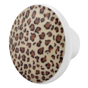 Bouton De Porte En Céramique empreinte de léopard