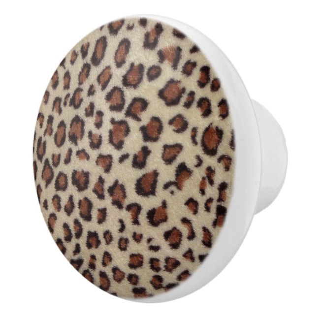 Bouton De Porte En Céramique empreinte de léopard (Droite)