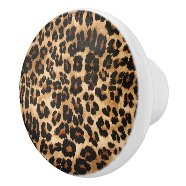 Bouton De Porte En Céramique Empreinte de léopard Ceramic Cabinet Knob (Droite)