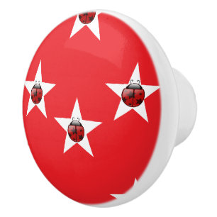 Bouton De Porte En Céramique étoile de Ladybug