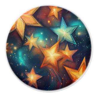 Bouton De Porte En Céramique Étoiles brillantes