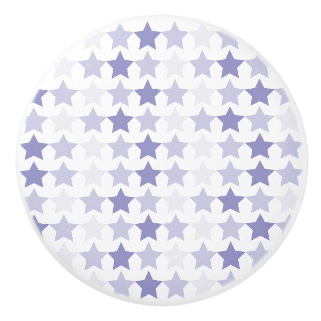 Bouton De Porte En Céramique Étoiles Patriotique Blue Ombre (Devant)