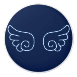 Bouton De Porte En Céramique Falln Chibi Angel Wings