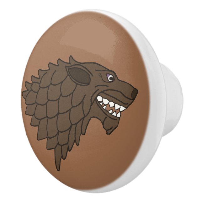 Bouton De Porte En Céramique Fenrir/Fenriswolf (Droite)