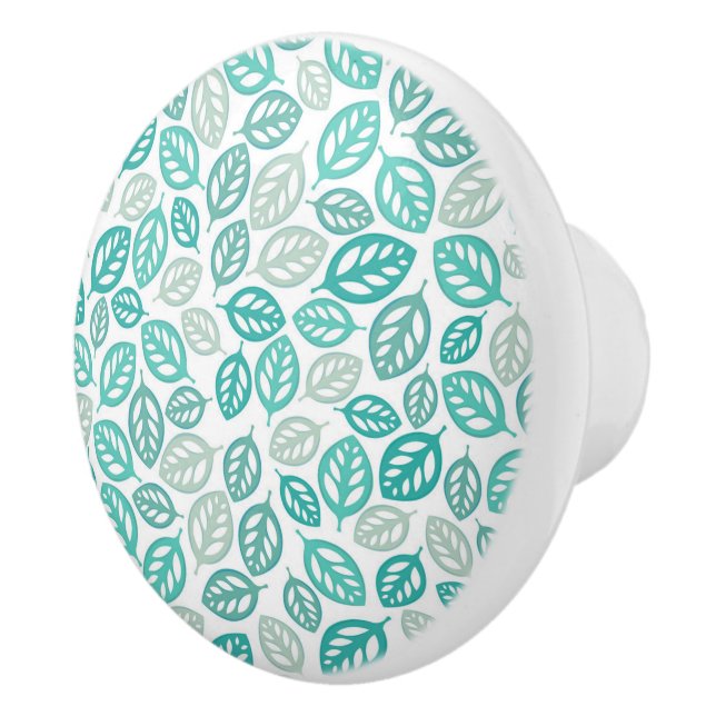 Bouton De Porte En Céramique Feuille Print Ceramic Cabinet Knob (Droite)