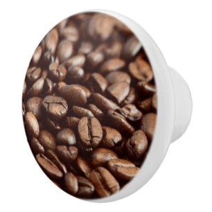 Bouton De Porte En Céramique Fèves de café