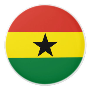 Bouton De Porte En Céramique Flag du Ghana