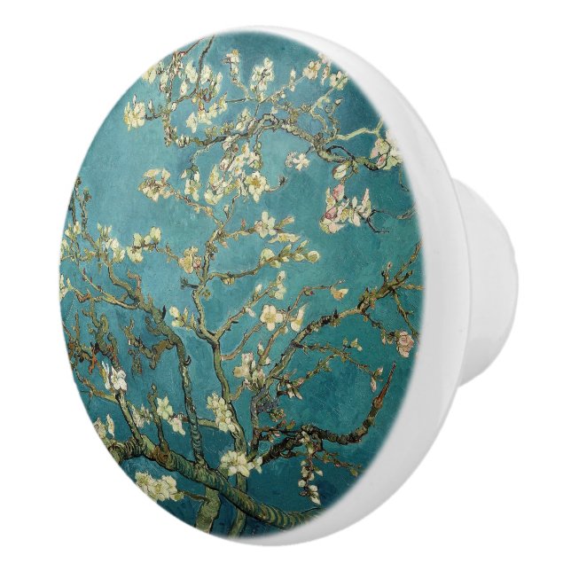 Bouton De Porte En Céramique Fleur d'amande (Droite)