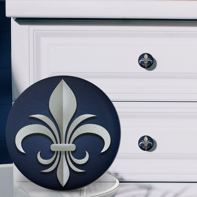 Bouton De Porte En Céramique Fleur-De-Lis - Art Déco (Créateur téléchargé)
