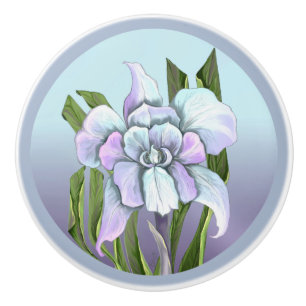 Bouton De Porte En Céramique Fleur Smeraldo