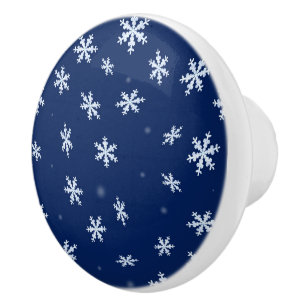 Bouton De Porte En Céramique Flocon de neige