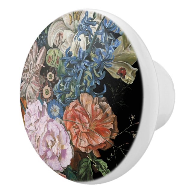 Bouton De Porte En Céramique Floral baroque - Bouquet (Droite)