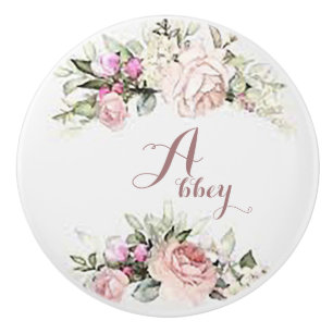 Bouton De Porte En Céramique Flore douce personnalisée
