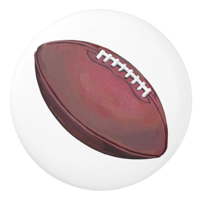Bouton De Porte En Céramique Football (Devant)