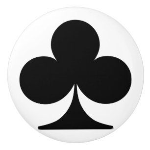 Bouton De Porte En Céramique Forme de carte de jeu Club