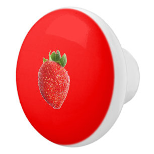 Bouton De Porte En Céramique Fraise d'été