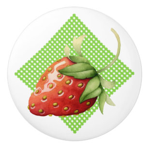 Bouton De Porte En Céramique Fraise en céramique Knob
