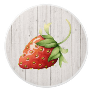 Bouton De Porte En Céramique Fraise Kitchen Drawer Knower - SRF